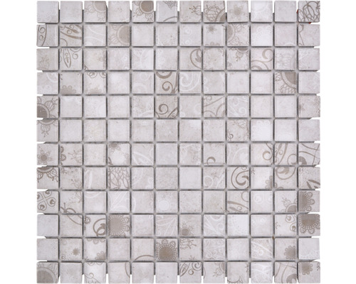 Keramikmosaik Quadrat LB 106 30,0x30,0 cm grau