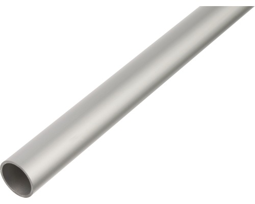 Rundrohr Aluminium silber Ø 6 mm, 1 m Aluminiumrohr im Querschnitt