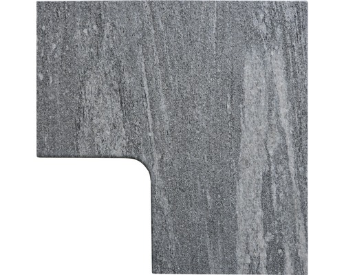 FLAIRSTONE Poolumrandung Arctic Gneis grau Eckstück innen gerundet 60x35 / 60x35 x 3 cm-0