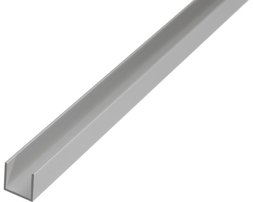 U-Profil Aluminium silber 10 x 8 x 1,3 mm 1,3 mm , 1 m