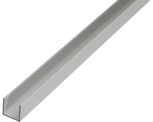 U-Profil Aluminium silber 10 x 8 x 1,3 mm 1,3 mm , 2 m-0