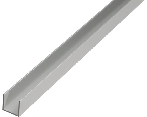 U-Profil Aluminium silber 12 x 10 x 1,5 mm 1,5 mm , 2 m