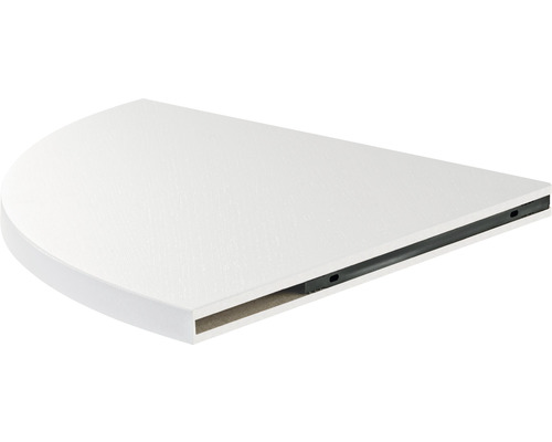 Eckplatte Design 400 mm Esche weiß