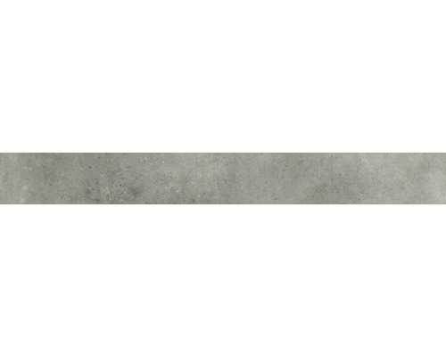 Feinsteinzeug Sockelfliese Atlantis Grigio 7x59 cm grau Feinsteinzeugfliese in Steinoptik
