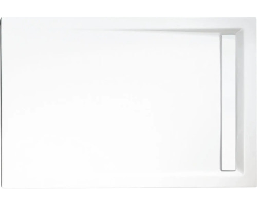 Extraflaches Rechteck-Duschwannen-Set mit Rinne Schulte ExpressPlus EP202812 120x80x2,5 cm weiß