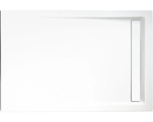 Extraflaches Rechteck-Duschwannen-Set mit Rinne Schulte ExpressPlus EP202910 100x90x2,5 cm weiß