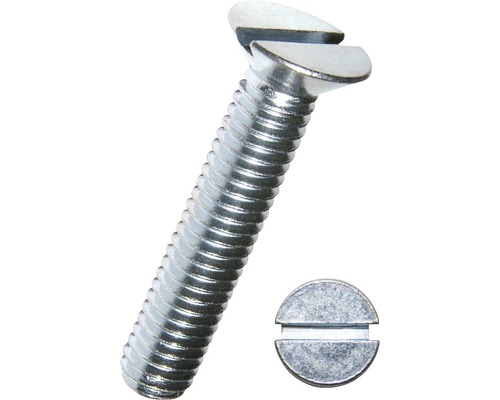 Gewindeschraube Senkkopf Schlitz Vollgewinde 2,5 x 16 mm galvanisch verzinkt 100 Stück-0