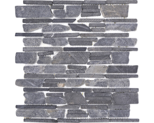 Natursteinmosaik Marmor MOS Brick 210 30,5x30,5 cm schwarz