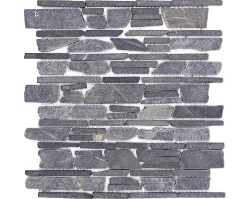 Natursteinmosaik Marmor MOS Brick 210 30,5x30,5 cm schwarz Mosaikfliese aus Naturstein