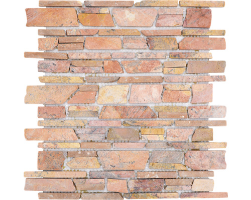 Natursteinmosaik Marmor MOS Brick 220 30,5x30,5 cm rot