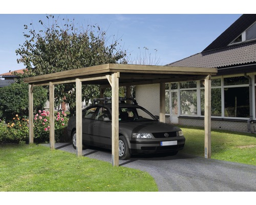 Einzelcarport weka Optima 322x612 cm kesseldruckimprägniert