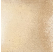Helle, quadratische Keramikfliese mit matter Oberfläche.