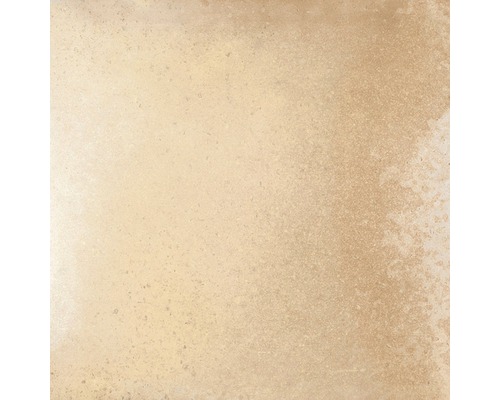 Helle, quadratische Keramikfliese mit matter Oberfläche.