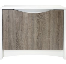Unterschrank mit zwei Holztüren für Waschbecken