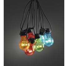 Lichterkette mit farbigen Glühbirnen für den Außenbereich
