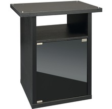 Schwarzer Aquarienschrank mit Tür
