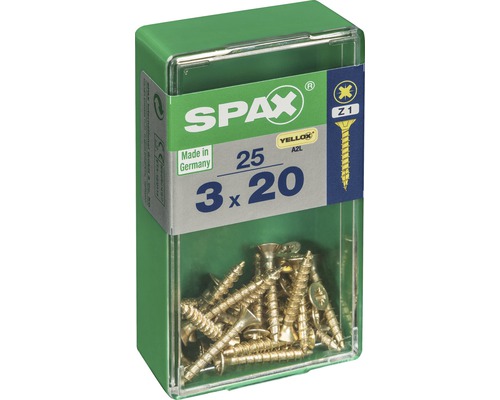 Spax Senkkopfschrauben 3x20 Millimeter im Behälter