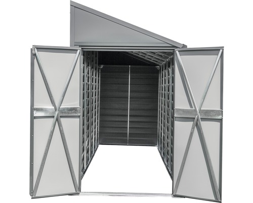 Offener Geräteschuppen aus Metall