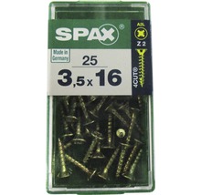 Packung mit 25 SPAX Universalschrauben 3,5 x 16 Millimeter