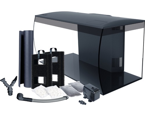 Komplettes Aquarium-Set mit Pumpe, Filtermaterialien und Zubehör