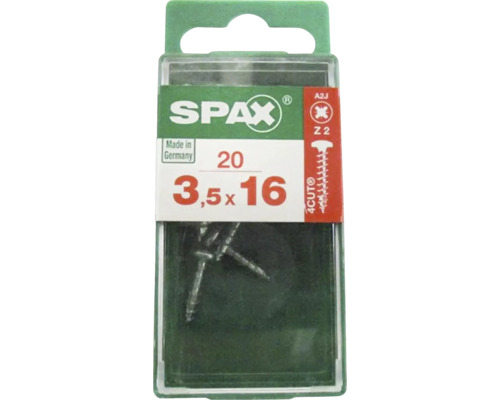 Spax Universalschraube T 15, Halbrundkopf, 3,5x16 mm, 20 Stück Spax Universalschrauben 3,5 x 16 mm, Packung mit 20 Stück