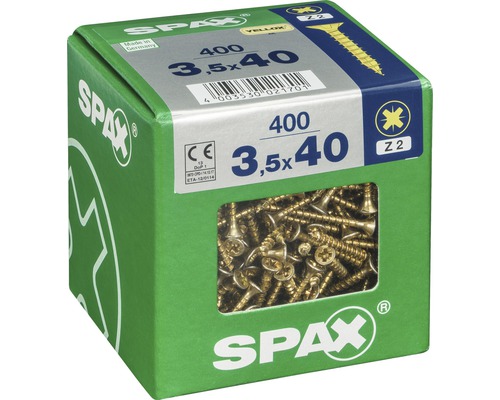 Packung mit 400 SPAX Universalschrauben, 3,5x40 mm