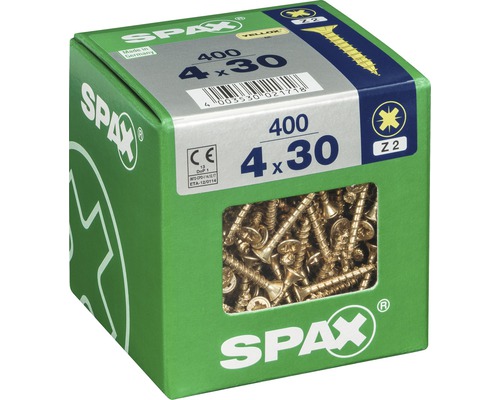 Spax Universalschrauben 4 x 30 Millimeter, 400 Stück Packung