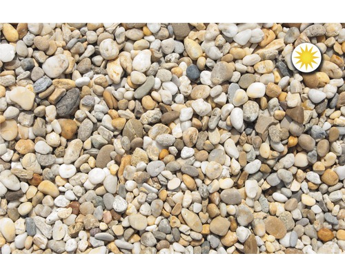 Zierkies Flusskies 8-16 mm 25 kg bunt Zierkies Flusskies 8-16 mm 25 kg bunt