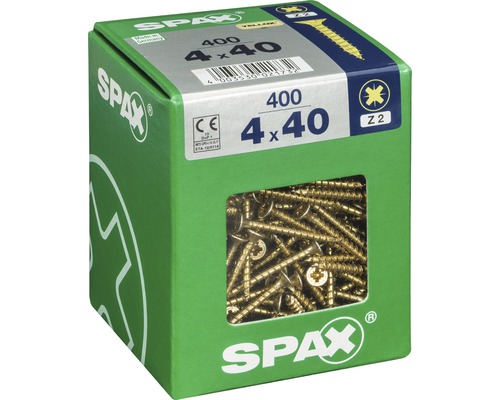 Spax Universalschrauben 4x40 mm, 400 Stück, im Karton