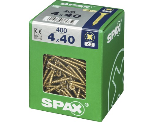 Spax Schrauben 4 x 40 Millimeter, 400 Stück, im Karton