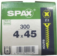 Spax Schrauben Packung mit 300 Stück 4 x 45