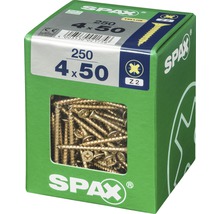 Schrauben 4 x 50 Millimeter, 250 Stück in einer grünen Verpackung