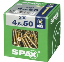 Verpackung mit 200 Spaax Universalschrauben 4,5x50 Millimeter
