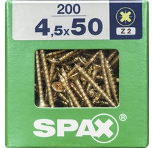 Packung mit 200 Schrauben, 4,5 x 50 Millimeter, Marke Spax