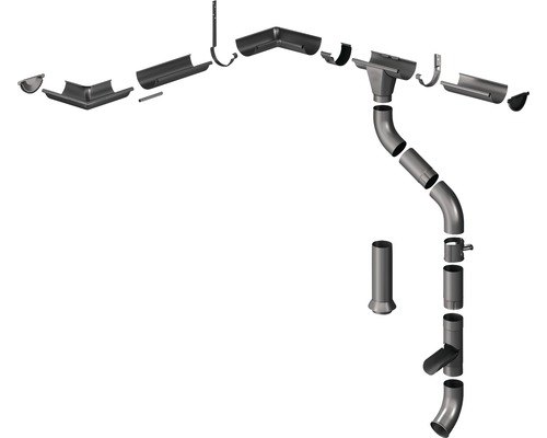 Außenwinkel 90 Grad Stahl grau NW 153mm Größe 333