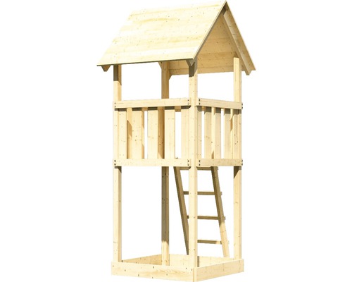 Spielturm aus Holz mit Leiter