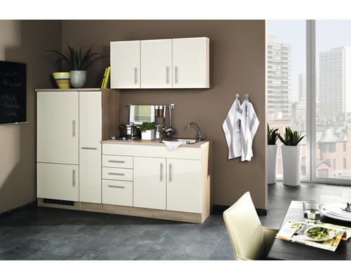 Küchenblock Held Möbel Toronto Creme 210 cm inkl. Einbaugeräte Küchenblock Held Möbel Toronto Creme 210 cm inkl. Einbaugeräte
