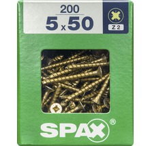 Spax Universalschraube Kreuzschlitz PZ 2, Senkkopf, Holz-Vollgewinde, 5x50 mm, 200 Stück