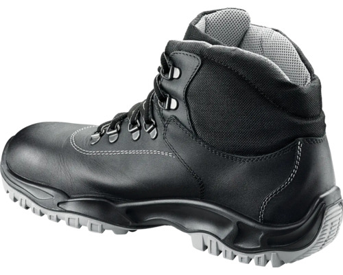 Schwarzer Sicherheitsstiefel mit Schnürung und profilierter Sohle