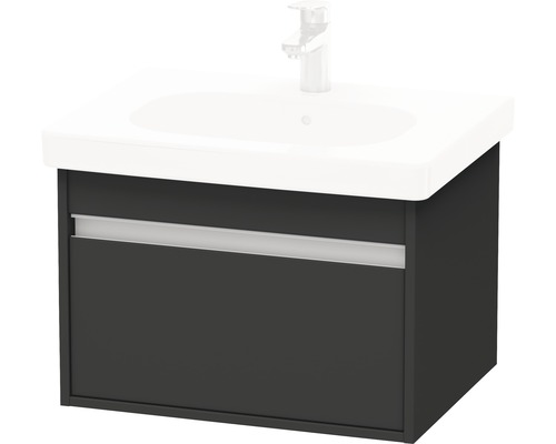 Waschbeckenunterschrank Duravit Ketho 60x45,5x40 cm ohne Waschbecken graphit matt Waschtisch mit Unterschrank für Badezimmer