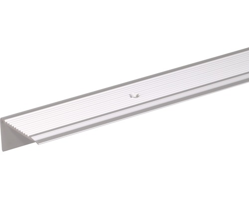 Treppenprofil Aluminium silber 45 x 23 x 2,7 mm 2,7 mm , 1 m Treppenkantenprofil aus Aluminium