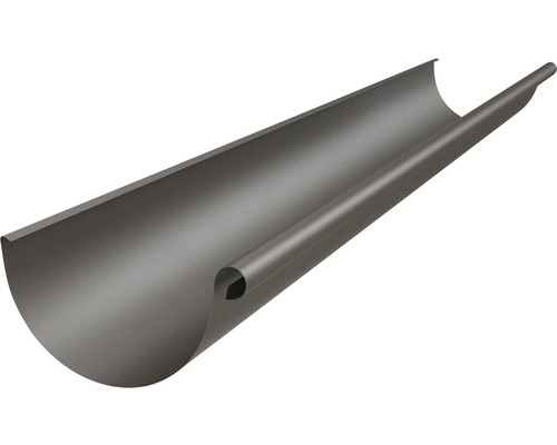Zambelli Dachrinne Stahl halbrund Sepiabraun RAL 8014 NW 153 mm 3000 mm Dachrinne aus Metall für die Dachentwässerung