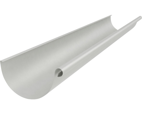 Zambelli Dachrinne Stahl halbrund Grauweiss RAL 9002 NW 153 mm 3000 mm Dachrinne aus Metall