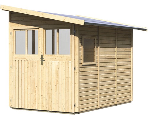 Holzgartenhaus mit Doppeltür und Fenster