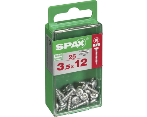 Spax Schrauben 3,5 x 12 mm im Kunststoffbehälter