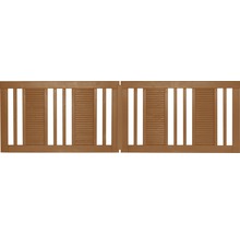 Doppeltor aus Holz mit Lamelleneinsatz