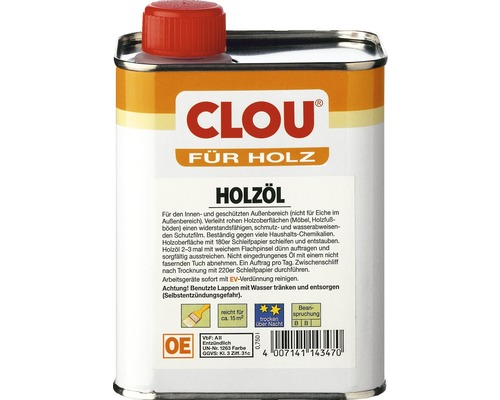 Clou Holzöl farblos 250 ml