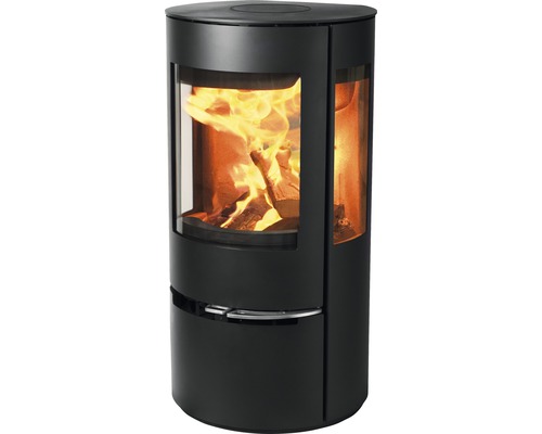 Kaminofen Aduro 17 Stahl schwarz 6,5 kW mit Holzfach Kaminofen mit Holzfeuer für Innenräume