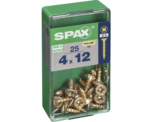 Spax Universalschrauben im Karton, 4 mal 12 Millimeter