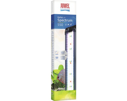 Aquariumbeleuchtung JUWEL HeliaLux Spectrum 550 27 W inkl. Netzteil ca. 53 cm Verpackung der Juwel HeliaLux Spectrum 550 Aquarium-Beleuchtung